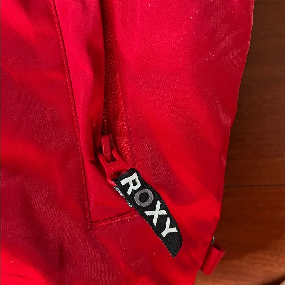 Roxy bright edition Red‎ ski Puffer Jacket with Gray ski Pants size S